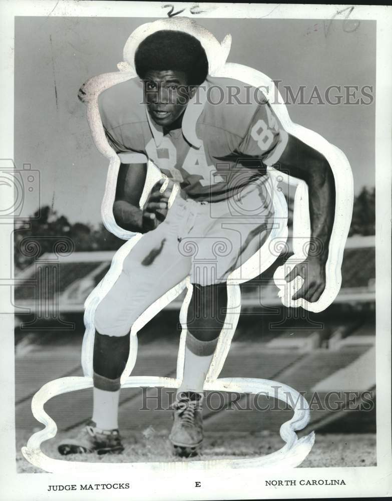 1970 Press Photo Judge Mattocks, North Carolina End- Football Player - Historic Images