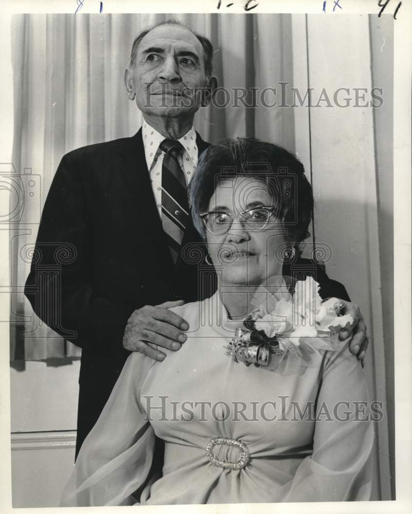 1974 Press Photo Mr. and Mrs. Jake Montalbano, 50th wedding anniversary- Historic Images