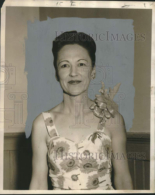 1955 Press Photo Mrs. Lynwood O'Bannon of New Orleans - noo49131 - Historic Images