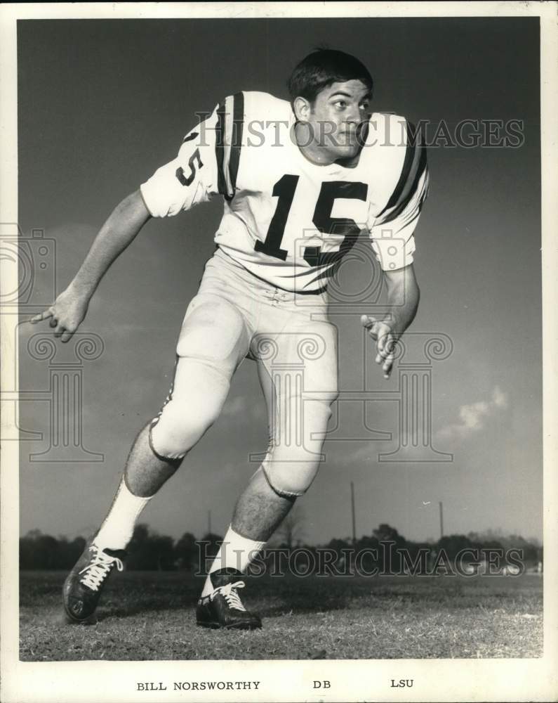 1969 Press Photo Bill Norsworthy, Louisiana State University- Defensive Back- Historic Images