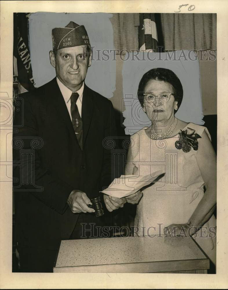 1965 Mrs. Louise Cobb &amp; Herman Newman- Veterans of Foreign Wars - Historic Images