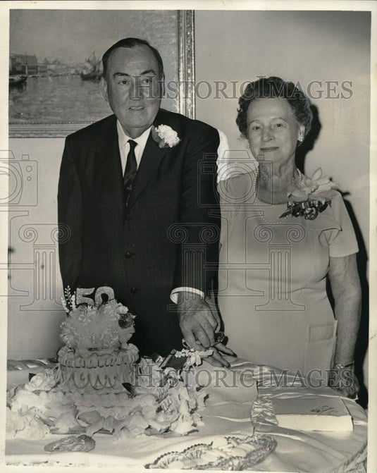 1967 Press Photo Mr. and Mrs. Edwin J. MIller's golden wedding anniversary-Historic Images