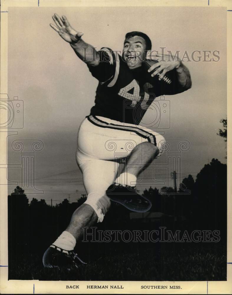 1964 Press Photo Herman Nall, Southern Mississippi- Back - noo51062 - Historic Images