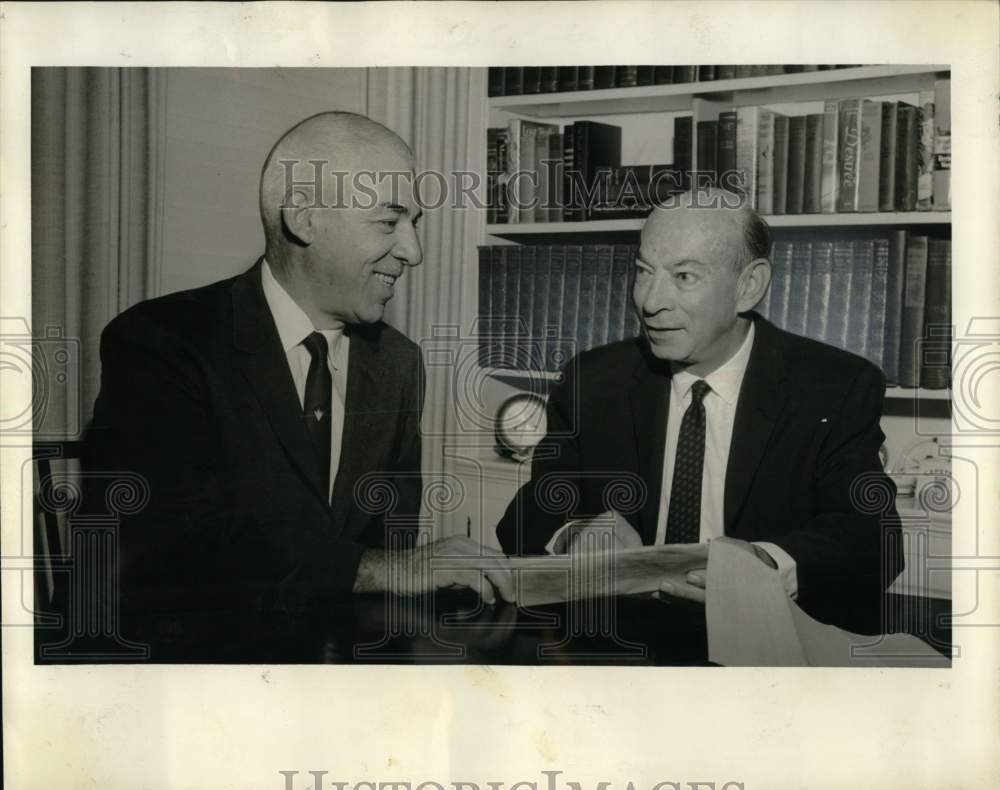 1966 Press Photo David Winstein &amp; J. Freyhan Odenheimer- New Orleans Symphony - Historic Images