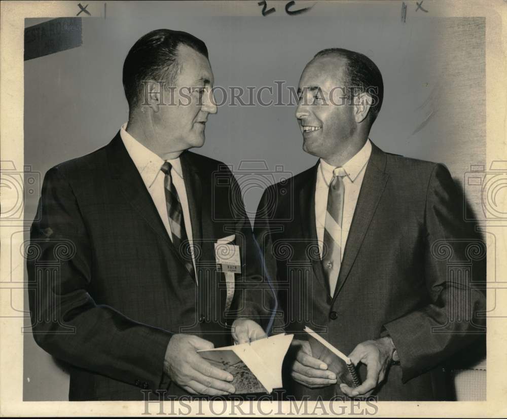 1965 Wilber Babin &amp; Richard M. DeVos- Credit Management Association - Historic Images