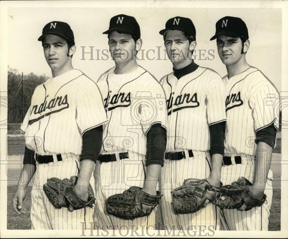 1970 Press Photo Baseball-Northeast State Indian&#39;s four starting pitchers- Historic Images