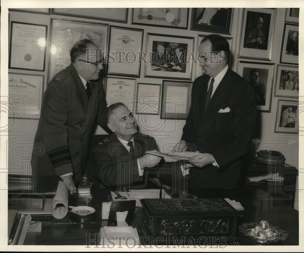 1954 Volunteers of America officials courtesy call to Mayor Morrison - Historic Images