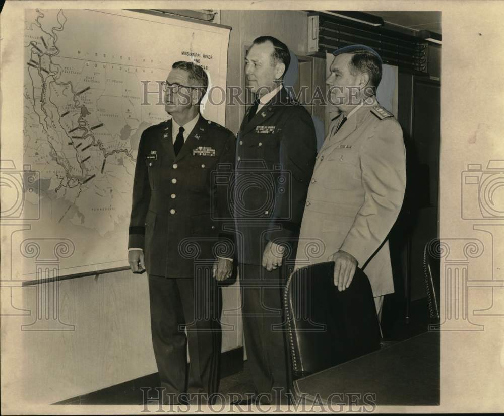 1967 Mississippi  River Commission officers aboard Mississippi - Historic Images