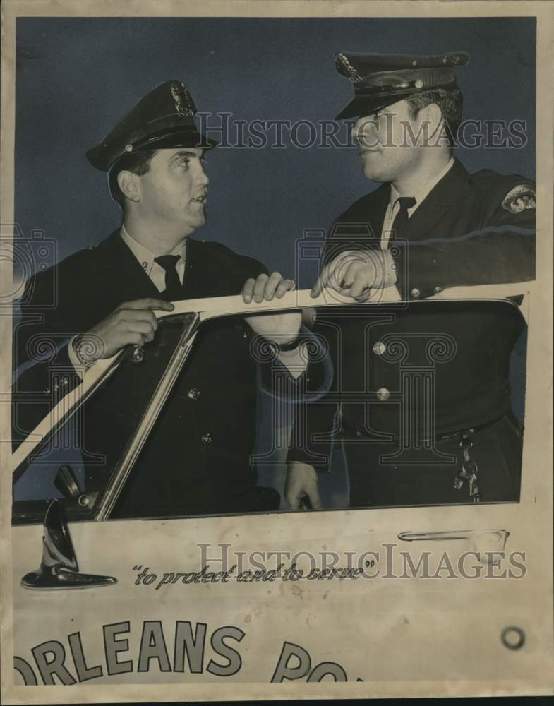 1964 Patrolman Terry Parta with his partner Sergeant Ralph Levy - Historic Images