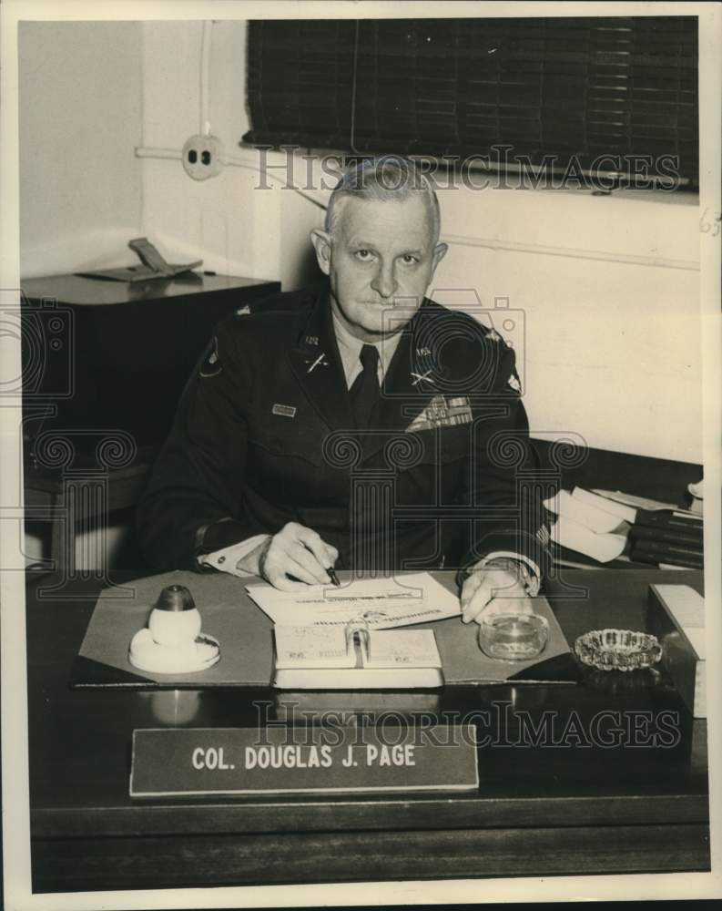 1948 Press Photo Colonel Douglas Page, Senior Army Instructor-Louisiana Reserves - Historic Images