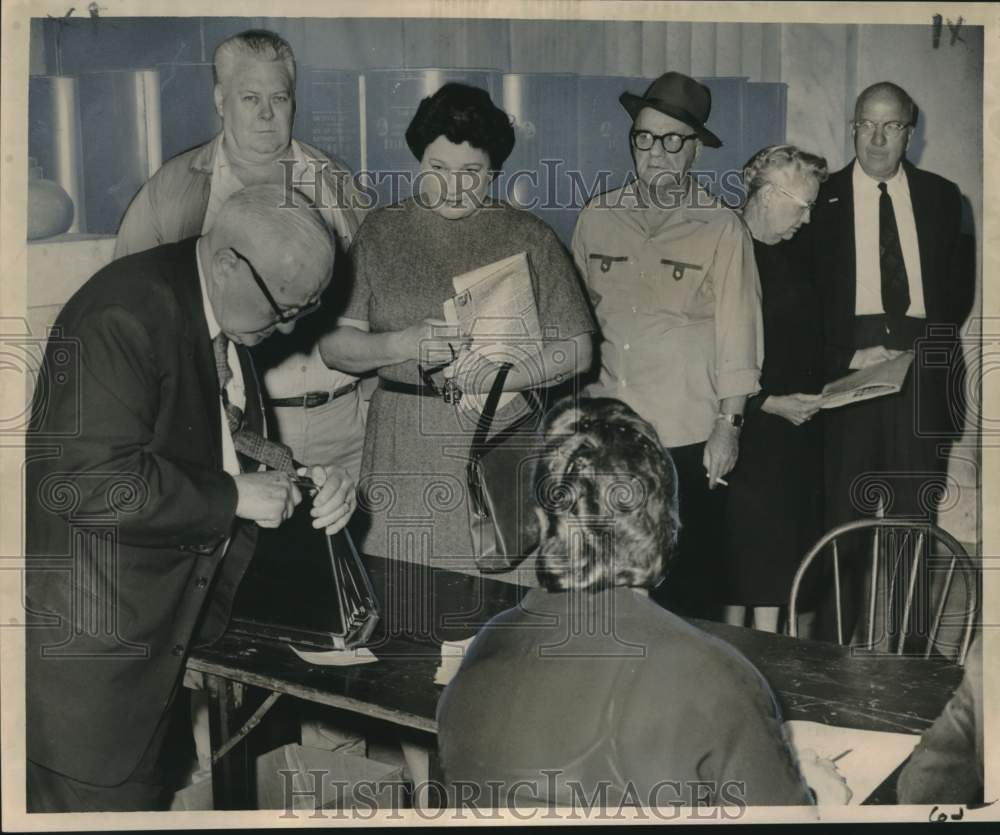 1964 Pearl D. Hodge, First Precinct Poll Commissioner- Breaks Seal - Historic Images