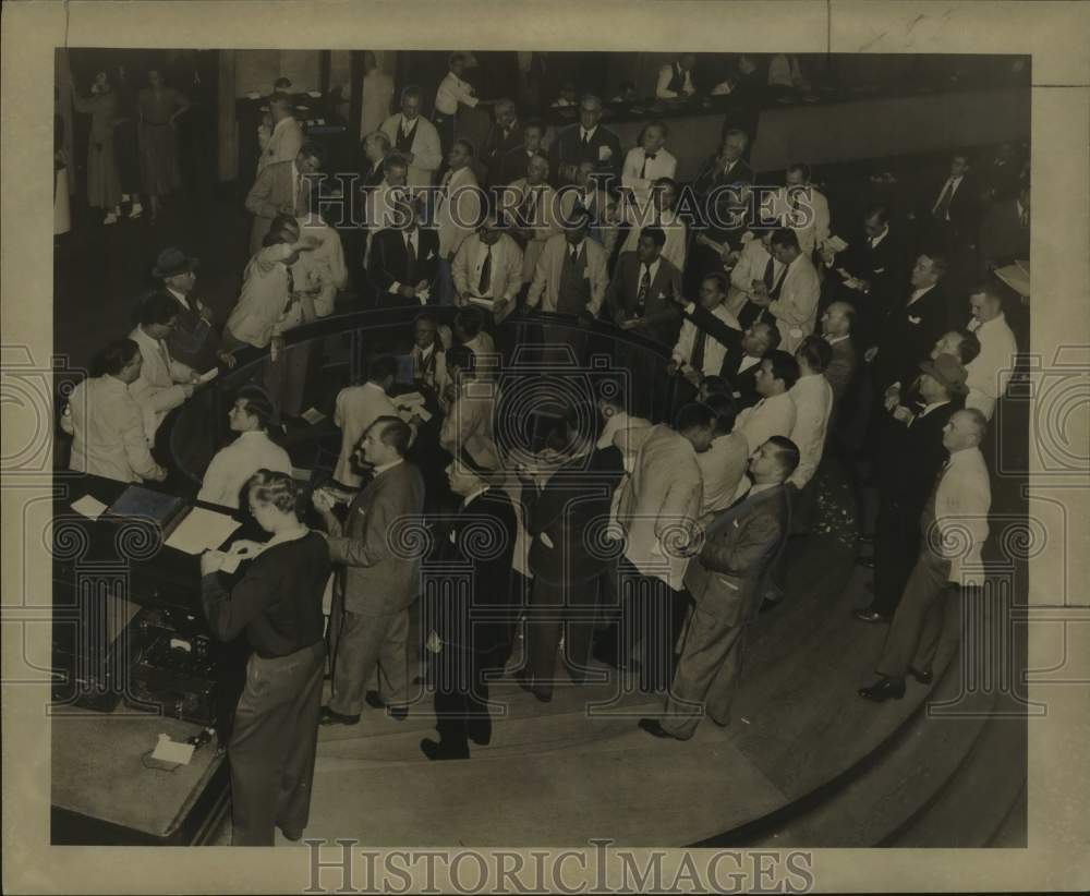 1951 The Trading Pit of the New Orleans Cotton Exchange with Traders-Historic Images