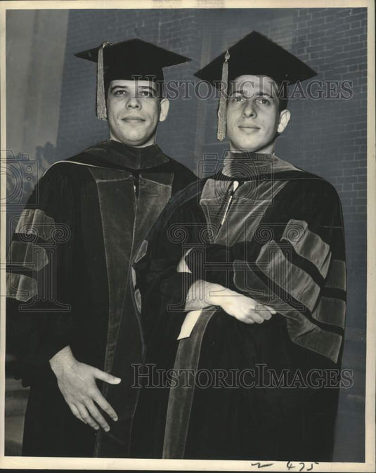 1962 Press Photo Russin brothers graduated at Tulane University Medical School - Historic Images