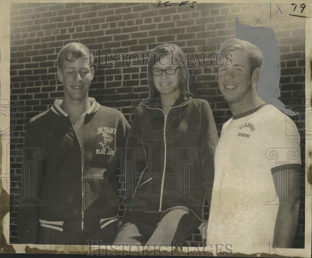 1969 Press Photo Tulane students from New Orleans set records in swimming/diving - Historic Images