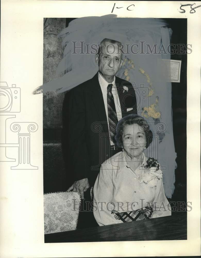 1972 Press Photo Mr. and Mrs. Forest Moreau&#39;s 50th wedding anniversary - Historic Images