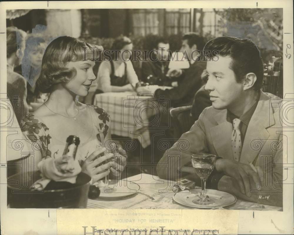 1956 Press Photo Actor Hildegarde Neff in French Comedy "Holiday for Henrietta" - Historic Images
