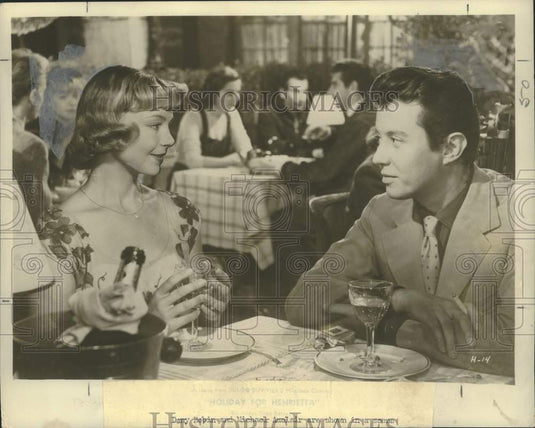 1956 Press Photo Actor Hildegarde Neff in French Comedy "Holiday for Henrietta" - Historic Images