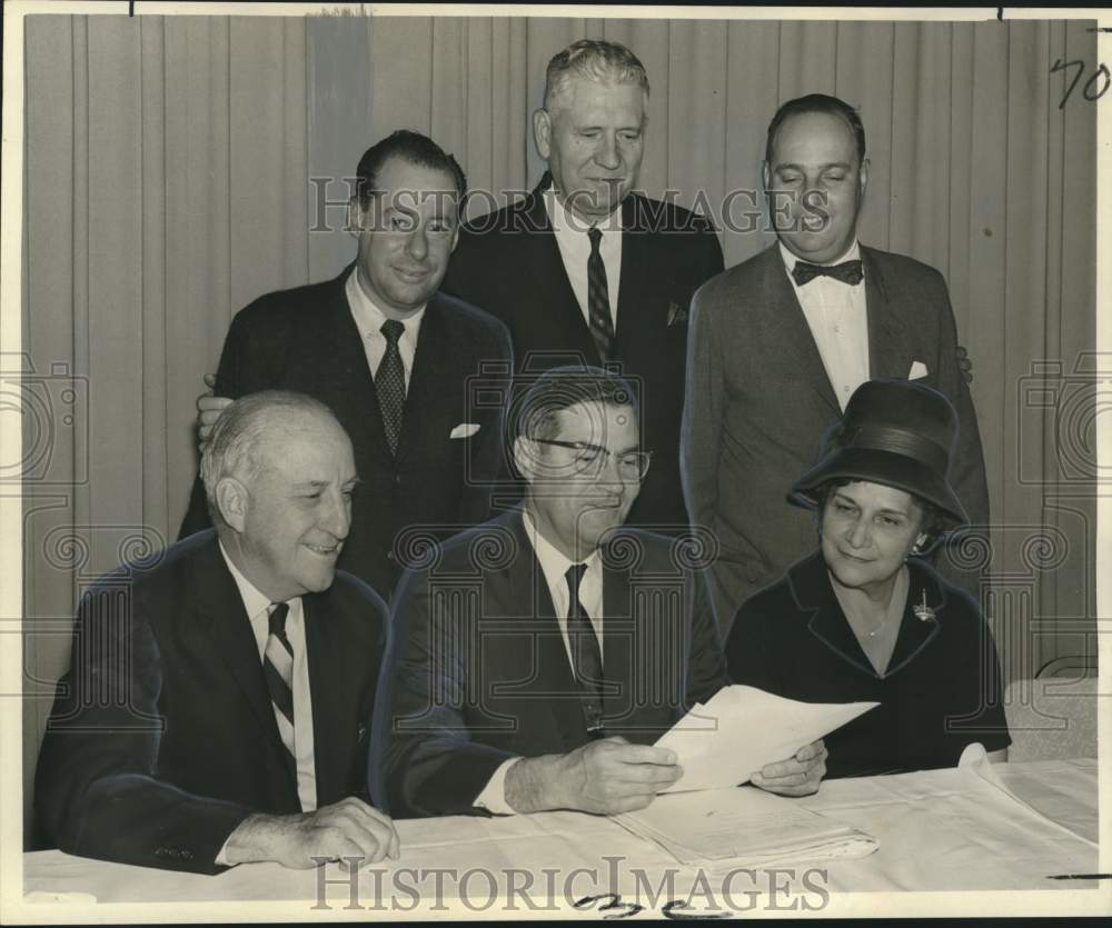 1966 Metropolitan New Orleans Safety Council officers at Roosevelt-Historic Images