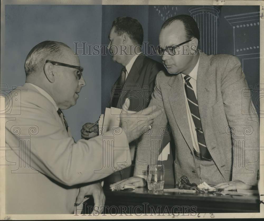 1953 Sen. Charles E. Potter, company at Port Investigation hearing-Historic Images