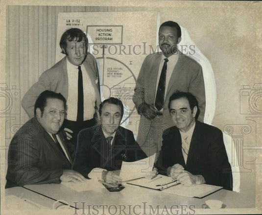 1970 Leaders of the Planned Housing Action Program at Meeting - Historic Images