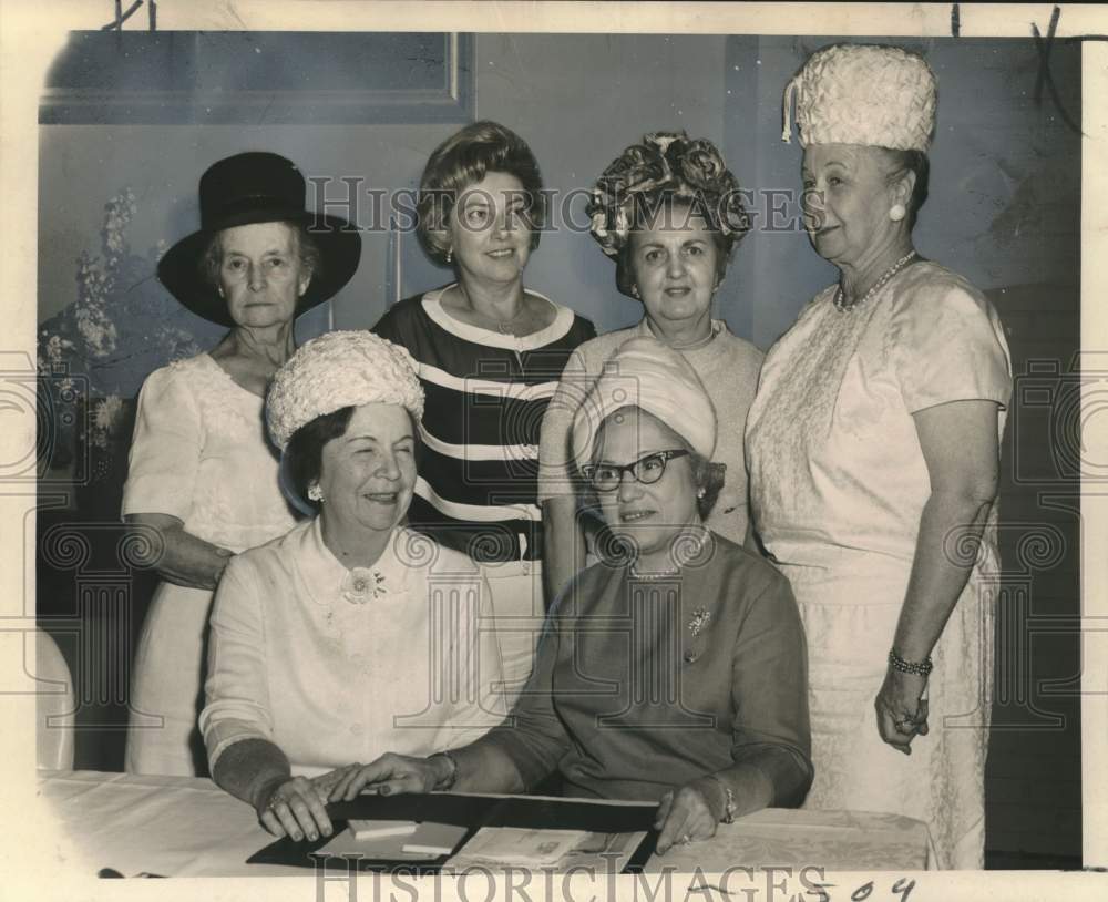 1966 Mrs. Joseph Steckler with Women at Event-Historic Images