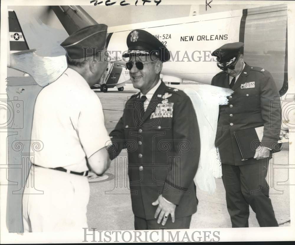 1968 Brig. Gen. Franklin A. Nichols arrives at New Orleans airport-Historic Images