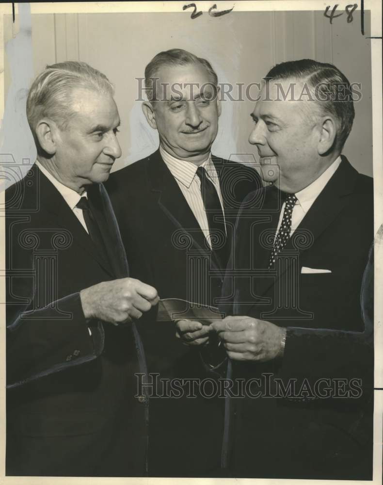 1963 Emmanuel and Samuel Pulitzer present gift to Touro Infirmary-Historic Images