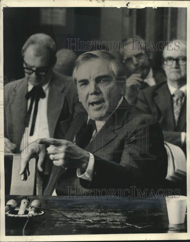 1974 Gov. John J. McKeithen  testifies on legislative committee - Historic Images