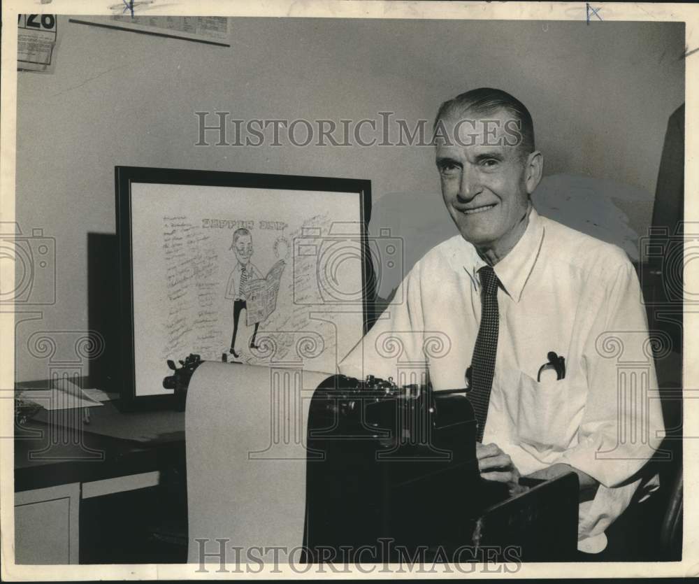 1970 Press Photo Dan Schillin, Sportswriter of The Times-Picayune Newspaper- Historic Images