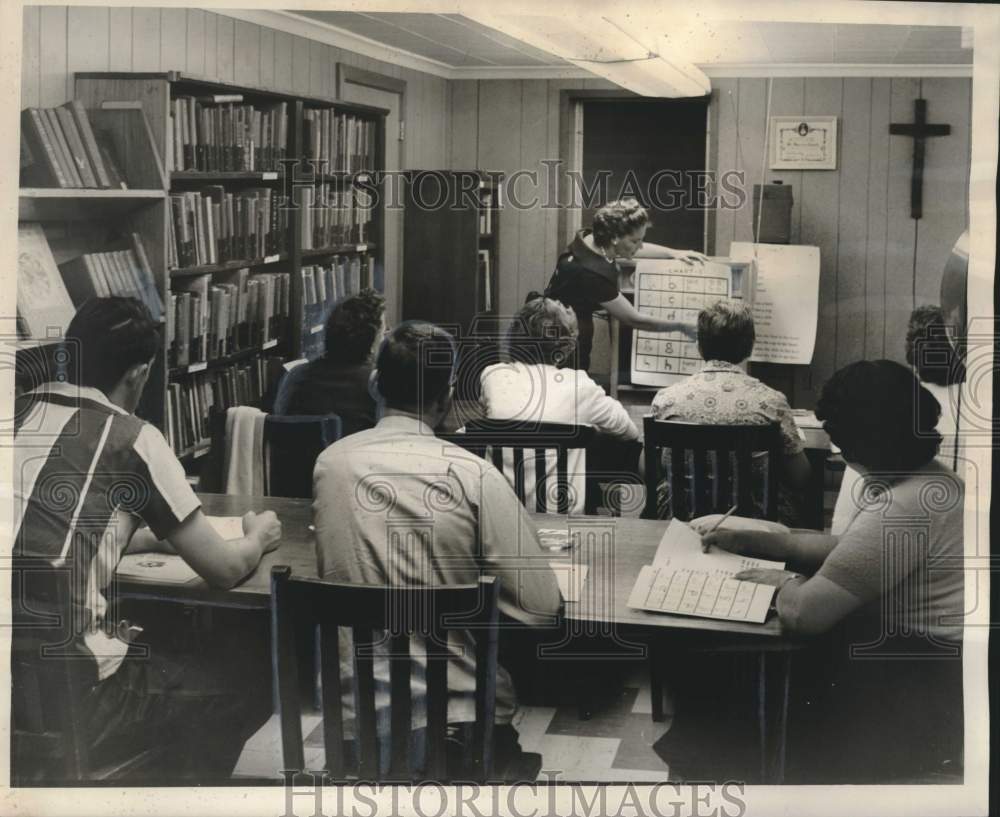 1961 Mrs. William J. Eagan, Teacher at St. Maurice Parochial School-Historic Images