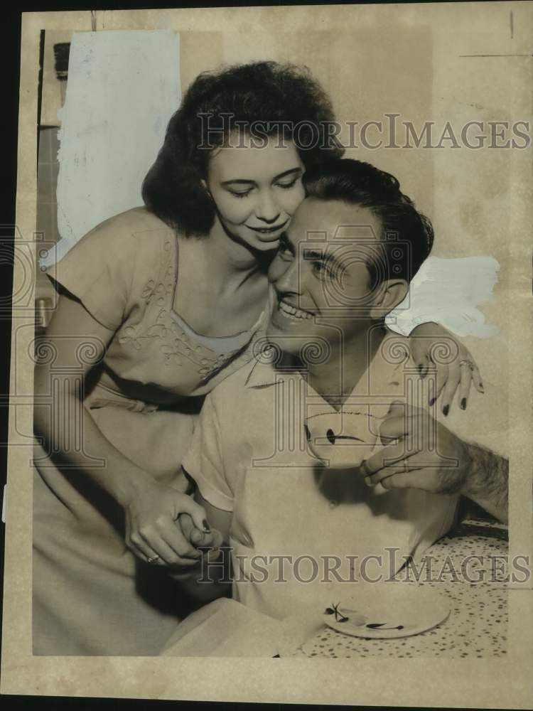 1956 Mr. &amp; Mrs. James Roberson after battle against water moccasins-Historic Images