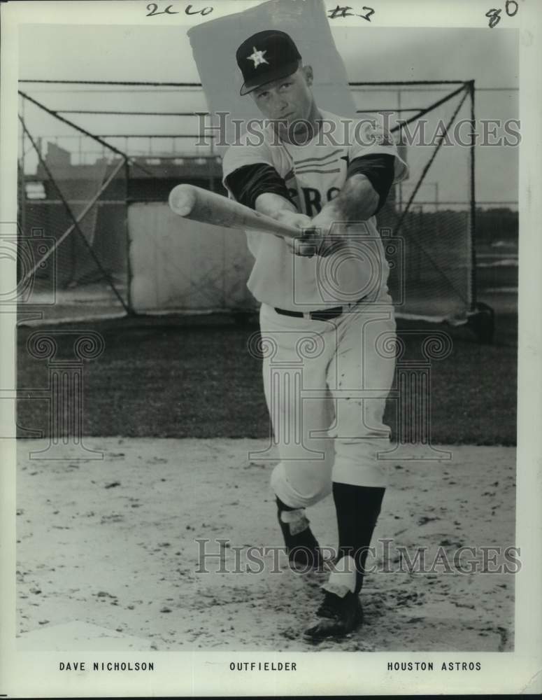 Press Photo Dave Nicholson, Baseball Outfielder for Houston Astros - noo60912- Historic Images