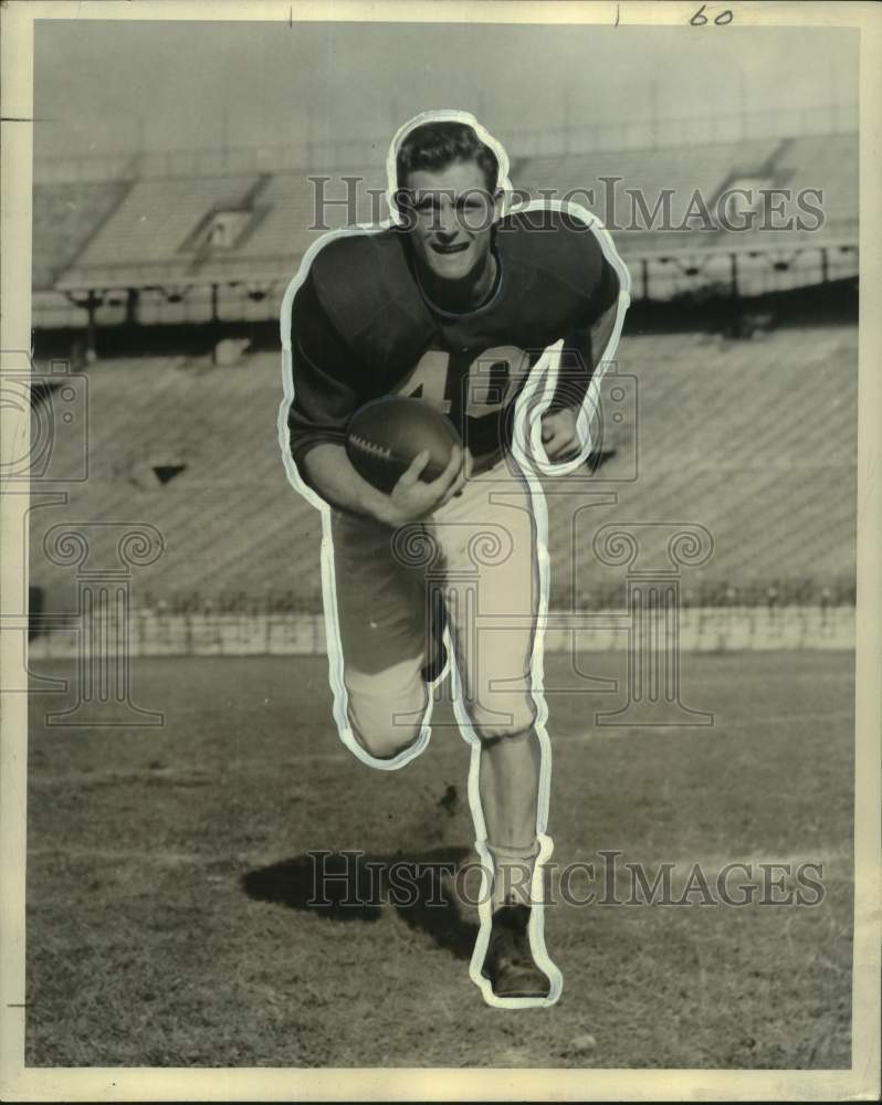 Press Photo Ronny Gullian, Fullback at Tulane Football - noo60977- Historic Images