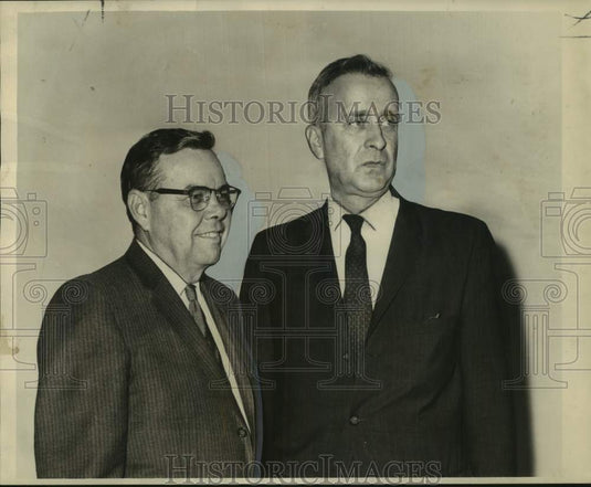 1964 Press Photo Courtland T. Reid, George Marshall plan Battle of N.O. fete - Historic Images