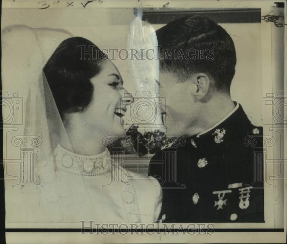 1967 Marine Captain Charles Robb &amp; His Bride, Lynda Bird Johnson-Historic Images