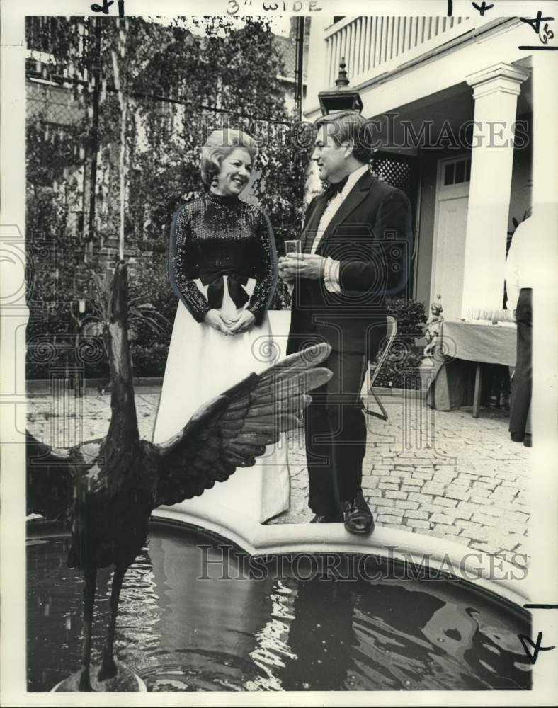 1975 Press Photo Mr. &amp; Mrs. Roger and Alta Mae Sharp attends spring reception - Historic Images