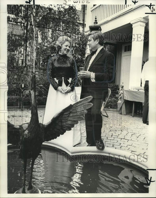 1975 Press Photo Mr. & Mrs. Roger and Alta Mae Sharp attends spring reception - Historic Images