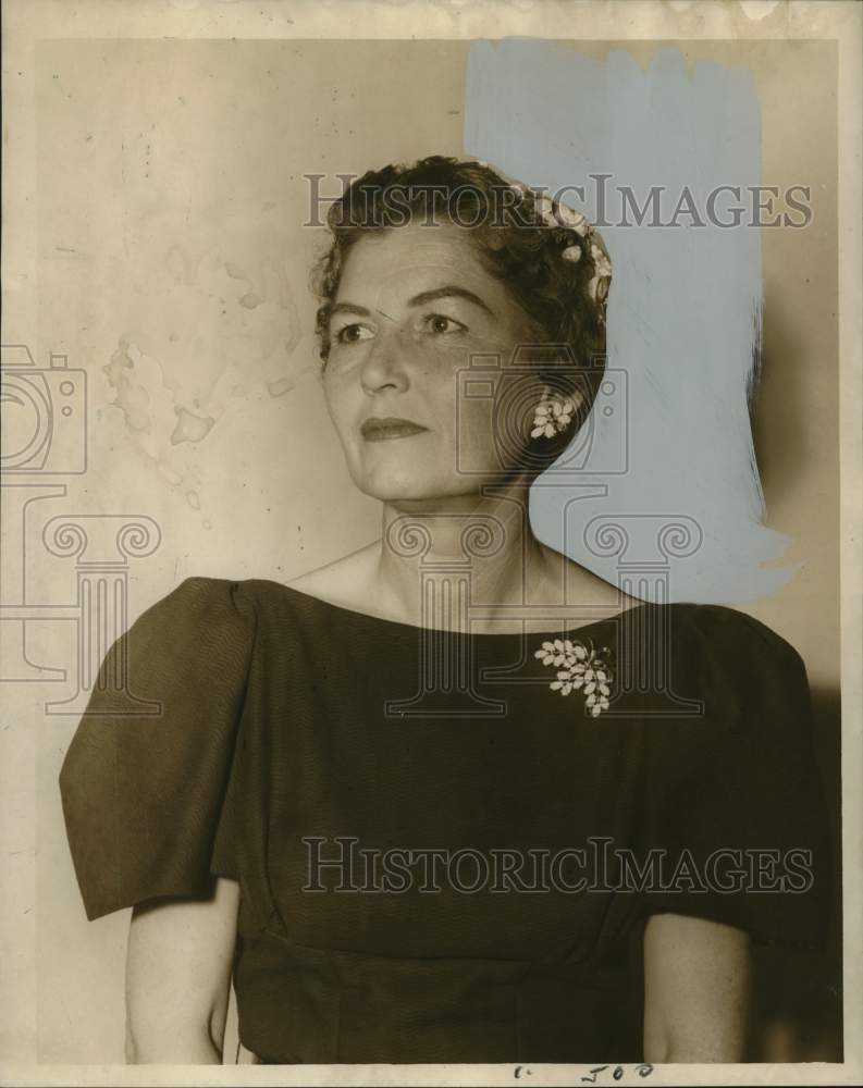 1960 Mrs. A.G. Nicolaides, president of Gentilly Woods Flora Guild-Historic Images