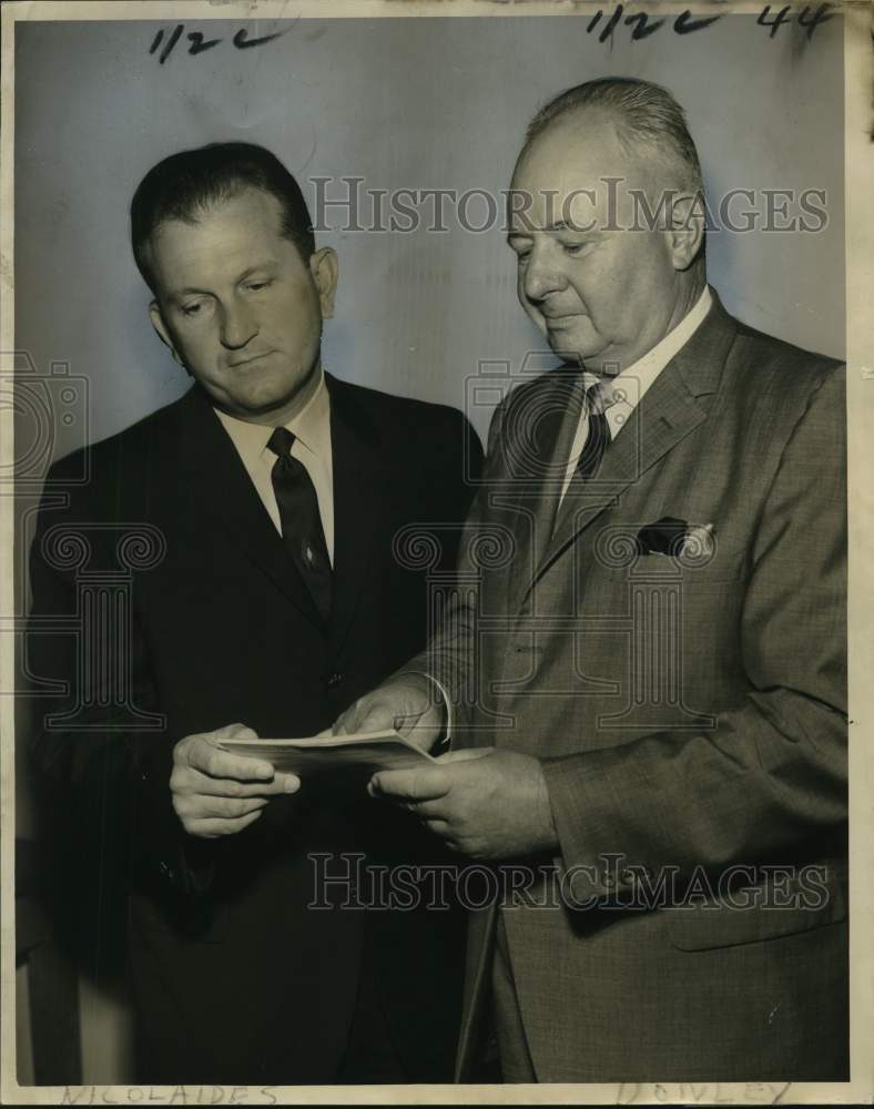 1966 N.G. Nicolaides confers with  Donley over congregations-Historic Images