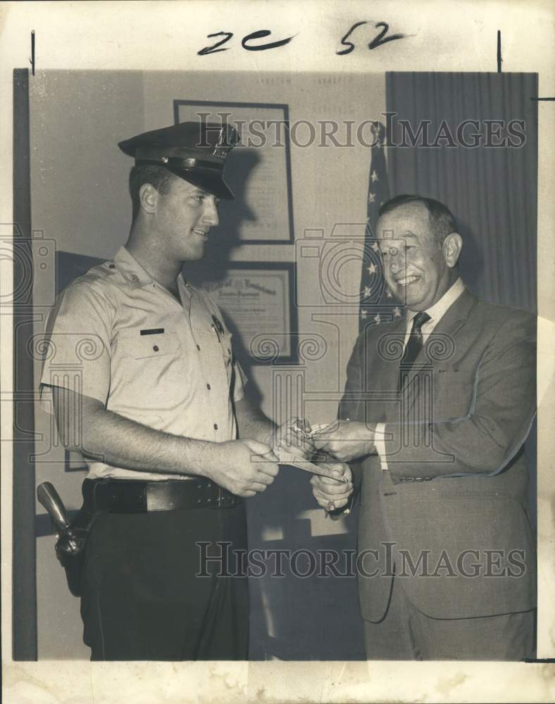 1969 Patrolman James Istre sells Dr. Carl H. Rabin Benefit Ticket - Historic Images