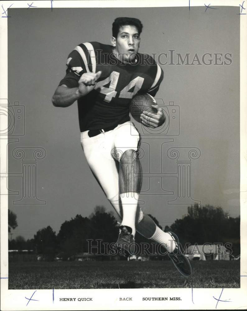 1967 Press Photo University of Southern Mississippi-Henry Quick, Football Player- Historic Images