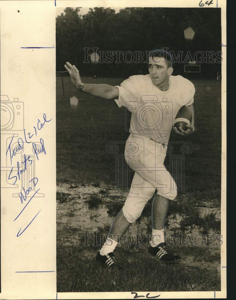 1964 Press Photo Richard Wood, St. Bernard High School football player. - Historic Images