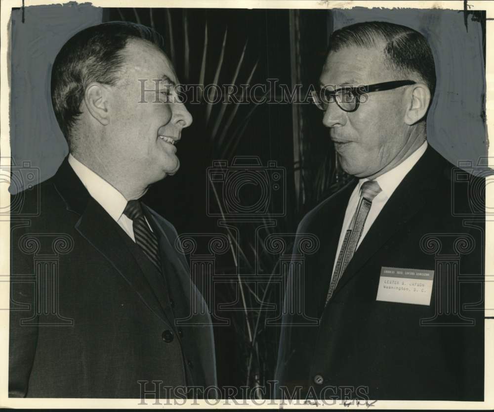 1967 Attendees confer at American Trial Lawyers Association luncheon - Historic Images