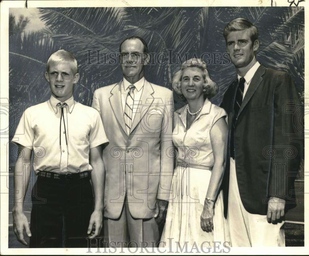 1965 Press Photo Mr. &amp; Mrs. Robert P. Wilson and their sons returned home- Historic Images