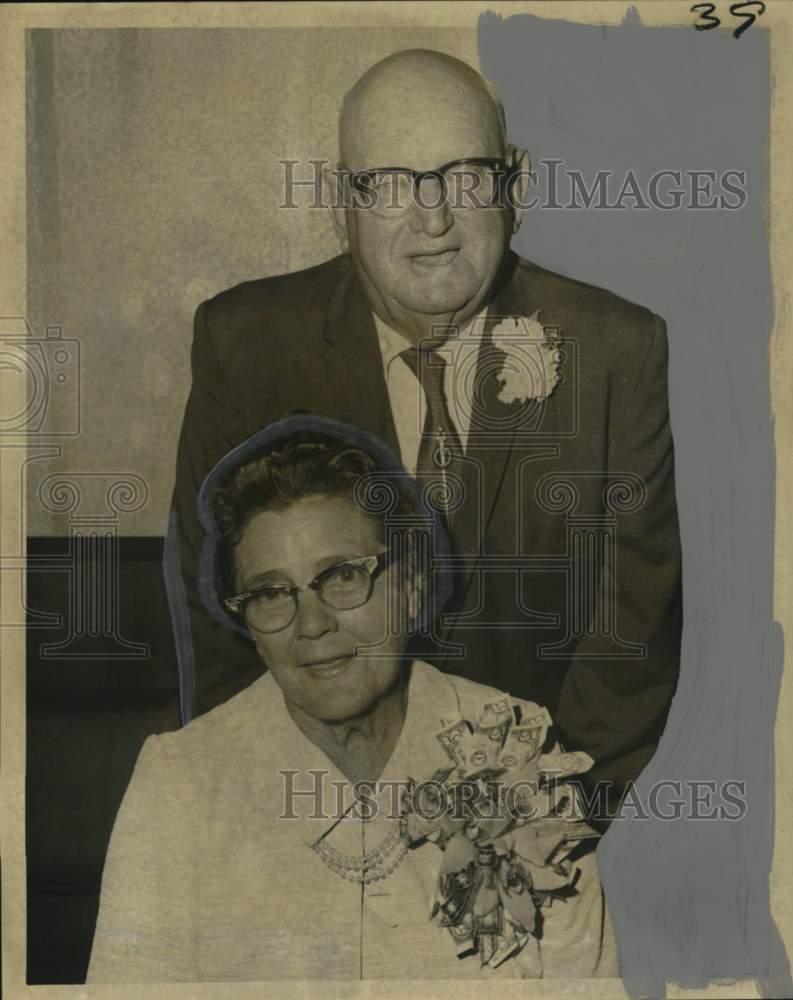 1969 Mr. and Mrs. Albert Wakefield on 50th Wedding Anniversary - Historic Images