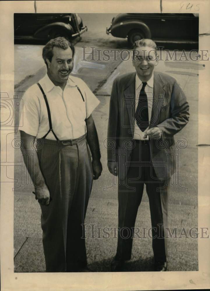 1948 Hotel Owner Chester Ward with Robert Link, Attorney - Historic Images