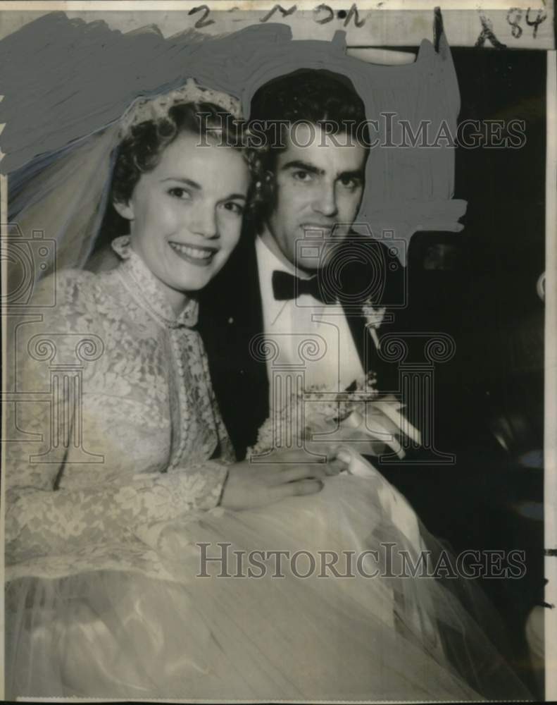 1955 British Actress Joan Winmill with husband William F. Brown - Historic Images