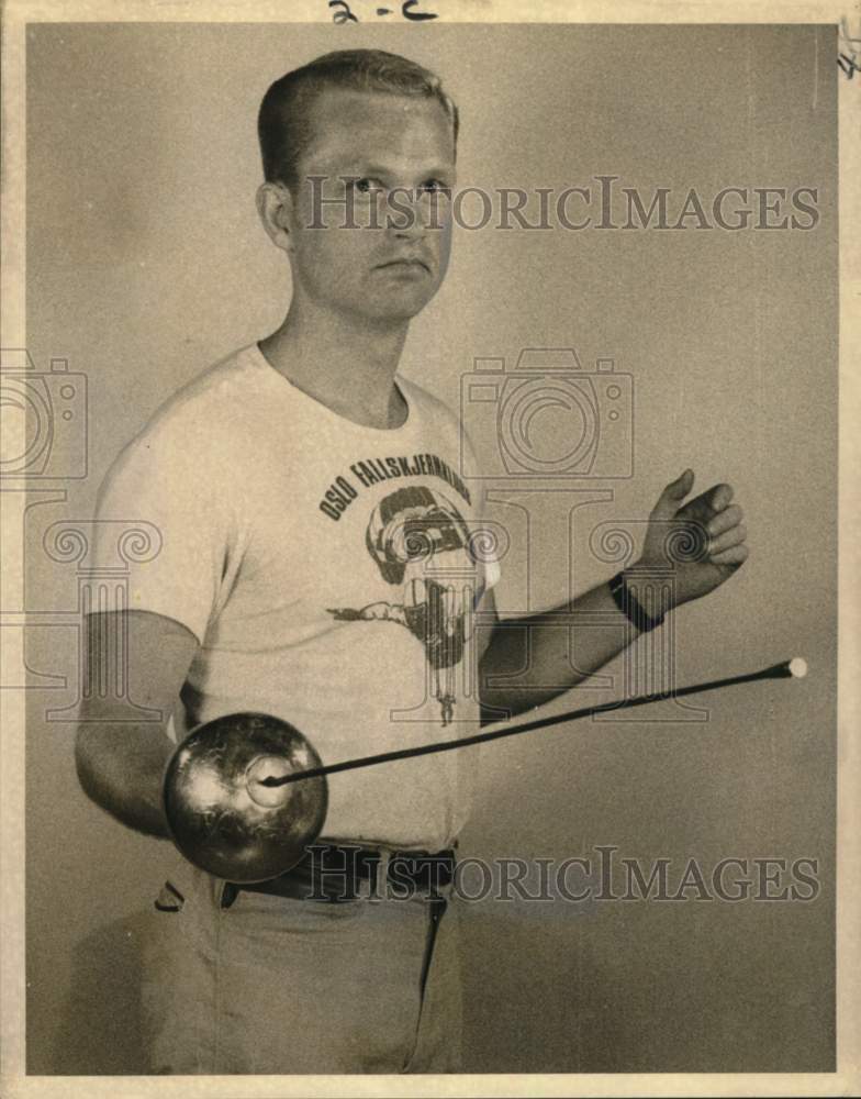 1971 Press Photo New Orleans visitor, pentathlon Olympic hopeful Trond Woxen- Historic Images