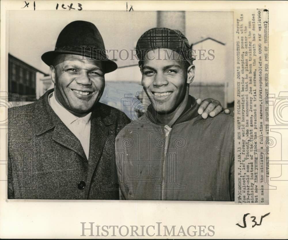 1960 Press Photo Jersey Joe Wolcott &amp; son Vincent. - noo67106- Historic Images