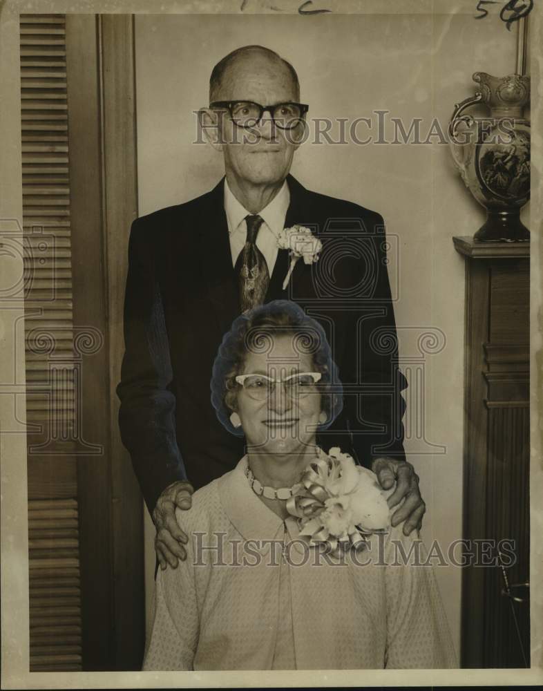 1971 Mr. and Mrs. Theodore H. Vaz Sr. on 50th Wedding Anniversary - Historic Images